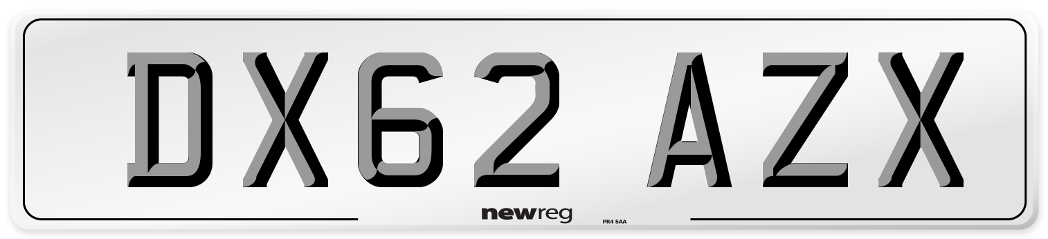 DX62 AZX Number Plate from New Reg
